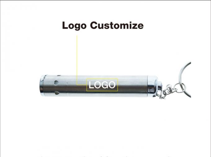 l'anneau inoxydable du bouton poussoir s de queue de la lumière UV 3xLR44 (AG13) d'argent de stell de forme de tube a mené la lumière de keychain pour la prime de promotion de cadeau ainsi