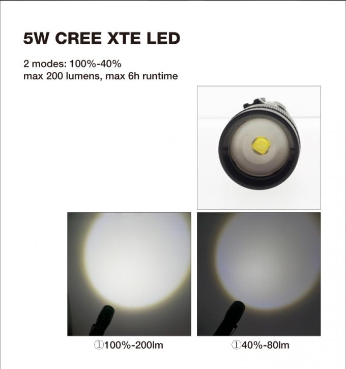 bourdonnement élevé de lumen mené par cree traditionnel de bouton poussoir de batteries de la forme dure 2*AA la lampe-torche de stylo