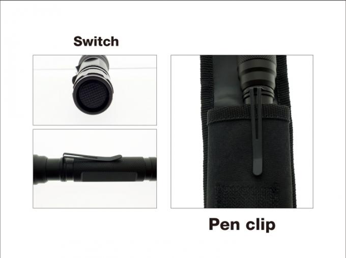 bourdonnement élevé de lumen mené par cree traditionnel de bouton poussoir de batteries de la forme dure 2*AA la lampe-torche de stylo