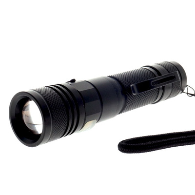 Lampe-torche rechargeable micro d'Usb de bouton de lueur de XPE, lampe-torche de poutre de foyer de LED