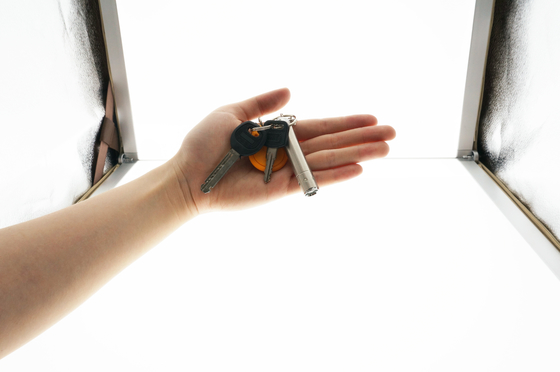 Lampe-torche de l'acier inoxydable LED Keychain de forme de tube pour la promotion de cadeau