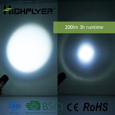 Poche focalisant la lampe-torche menée, lampe-torche de forte intensité 200LM de 3W LED
