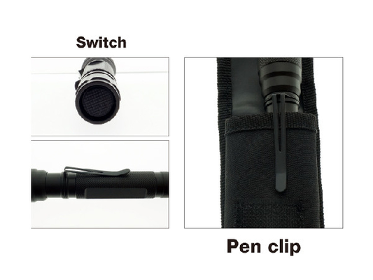 traditionnel handsize la lampe-torche de bourdonnement de lumen élevé menée par cree pratique des batteries 2*AA pour l'EDC
