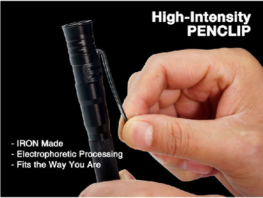 La main fonctionnante classent la mini lampe-torche incroyable protable de 130 batteries des lumens 2AAA avec Penclip