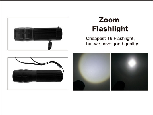 Bourdonnement 4 de poche de Sun de lampe-torche de XML T6 EDC LED petit * torche de batteries de D.C.A.