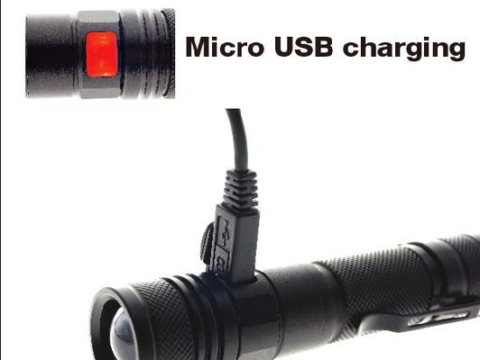 Lueur rechargeable portative de contrat de lampe-torche d'EDC LED avec le remplissage micro d'USB