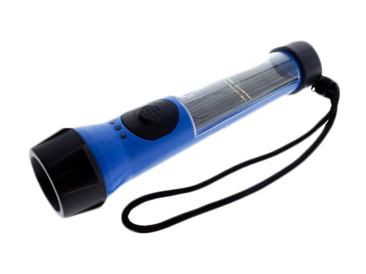 Lampe-torche actionnée solaire de 100 lumens, torche de lampe-torche menée par plastique d'ABS