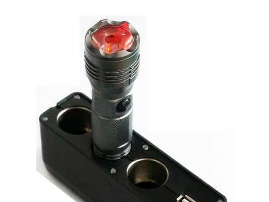 Type rechargeable commutateur rouge/d'argent Starlite EDC LED de lampe-torche de bouton poussoir