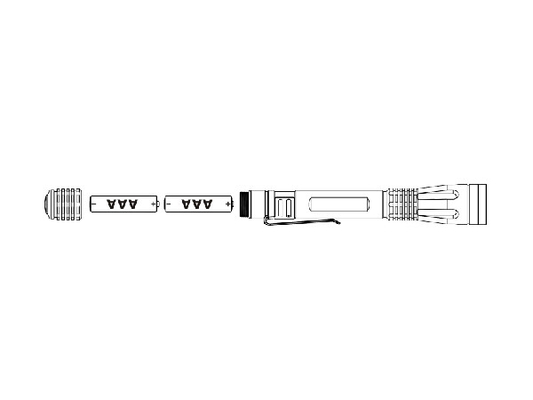 Police menée tactique de torche de stylo d'IPX7 2AAA avec le temps d'exécution de l'étui 2h