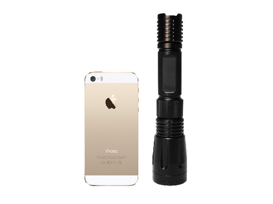 Couleur militaire rechargeable de noir de catégorie de la lampe-torche IPX7 de l'autodéfense LED