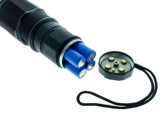 La torche menée la plus lumineuse de 4 x 18650 trépieds, lampe-torche menée tactique rechargeable