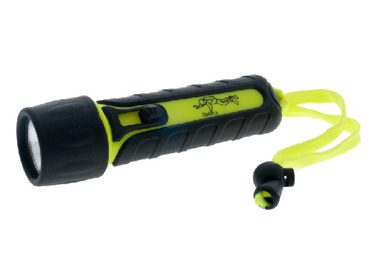 Torche en plastique de plongée d'aquanaute de plongée à l'air de lampe-torche de la couverture en caoutchouc LED