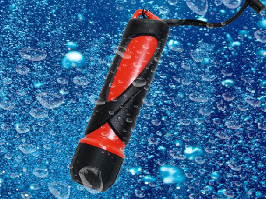 IPX8 imperméabilisent la lampe-torche de plongée menée, 4AA lampe-torche de plongée à l'air de la batterie 10m